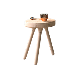 Lacquer Tall Side Table